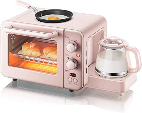 Mini horno eléctrico Máquina de desayuno multifunción 8L 3 en 1 Cafetera Huevos Huevos Freír Pan Pan Hogar Pizza Horno Grill