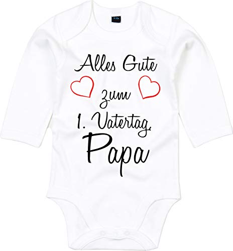 Mister Merchandise Body para bebé con texto en alemán "Alles Gute zum primer día del padre, de manga larga, tallas 3-6