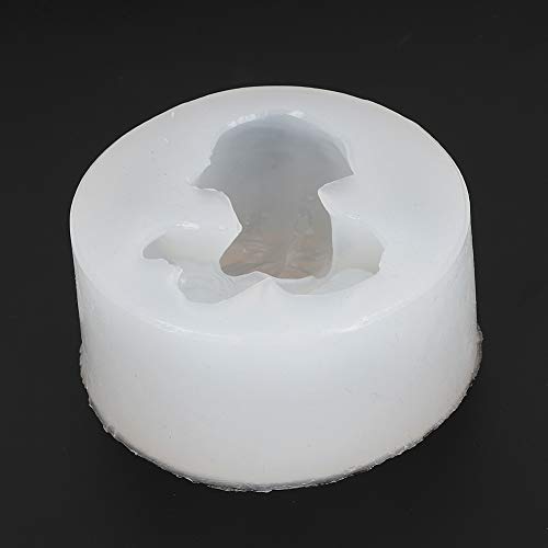 Molde de silicona con herramienta de modelo de forma de estatua de cabeza de ángel encantador para hacer velas de bricolaje o hornear a mano