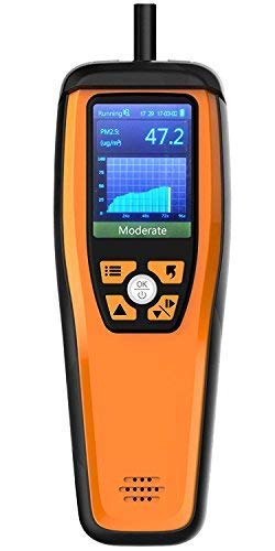 Monitor de CO2, Detector de CO2, Temtop M2000 Monitor de calidad del aire para PM2.5 PM10 Partículas HCHO Temperatura Humedad Audio Alarma