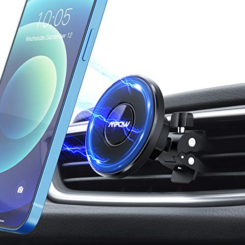 Mpow Soporte Móvil Coche Magnético, Iman Coche Móvil para Rejillas de Ventilación, Soporte Magnético Giratorio de 360° Compatible con iPhone 12/12 Pro/ 12 Pro MAX/ 12 Mini/Funda de MagSafe Mpow Soporte Móvil Coche Magnético, Iman Coche Móvil para Rejillas de Ventilación, Soporte Magnético Giratorio de 360° Compatible con iPhone 12/12 Pro/ 12 Pro MAX/ 12 Mini/Funda de MagSafe