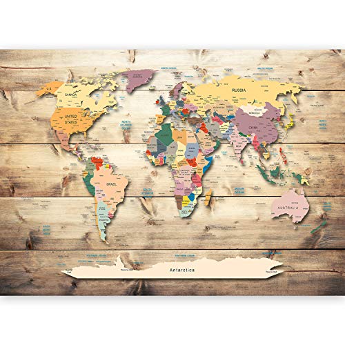 murando - Ilusion Optica 3D 210x150 cm - Fotomural Poster Finestra - Fotomurales Papel pintado - Quadro Mapa Mundi Mapa del Mundi Continente