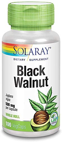 Nogal Negro (Black Walnut Hull) 100 cápsulas de 500 mg de Solaray