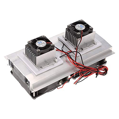 Nrpfell 200 X 115 X 8.5Mm 120W Semiconductor de Refrigeración Peltier Termoeléctrico Kit de Sistema de Enfriamiento Doble Ventilador