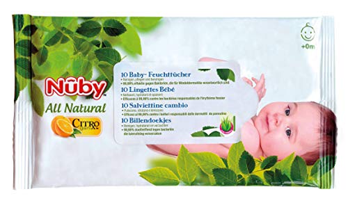 Nûby CG42010 - Citroganix toallitas para bebés, 10 piezas