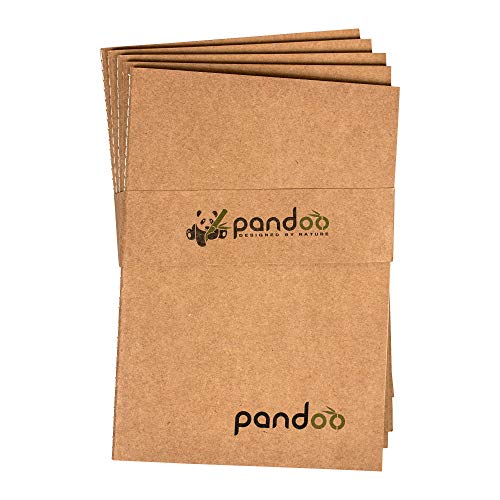 pandoo Cuaderno A5, en blanco, juego de 5 unidades, de fibras de bambú | Bullet Journal, diario, cuaderno | 40 hojas