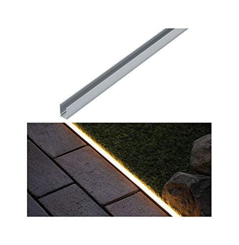 Paulmann 94216 Strip Plug & Shine Neon, perfil de aluminio, exterior, aluminio, luminaria de jardín, aluminio, luz de jardín