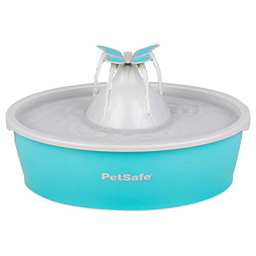PetSafe Fuente para Mascotas Drinkwell Butterfly de, Capacidad de 1,5 l, para Gatos y Perros, Varias Opciones de Flujo de Agua 1006.97 ml