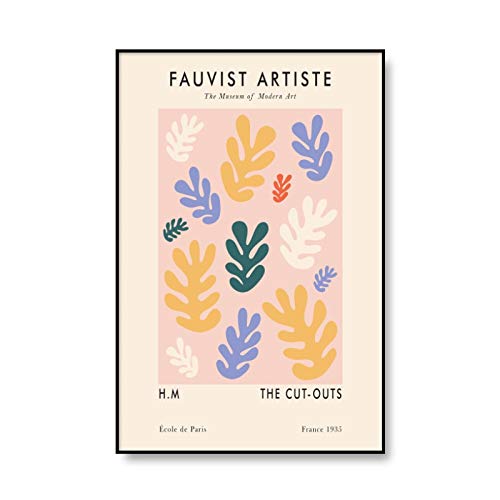 Pintura abstracta de la lona de Henry Matisse, cartel de la hoja, cuadro de la línea de la planta, pintura decorativa para el hogar sin marco, pintura B 20x30cm Pintura abstracta de la lona de Henry Matisse, cartel de la hoja, cuadro de la línea de la planta, pintura decorativa para el hogar sin marco, pintura B 20x30cm