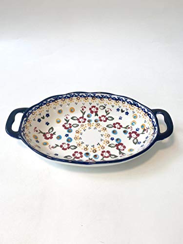 PlatosVajilla porcelana polaca tazón de sopa de cerámica pintado a mano plato para el hogar plato de encaje plato hondo plato de arroz de doble oreja-D
