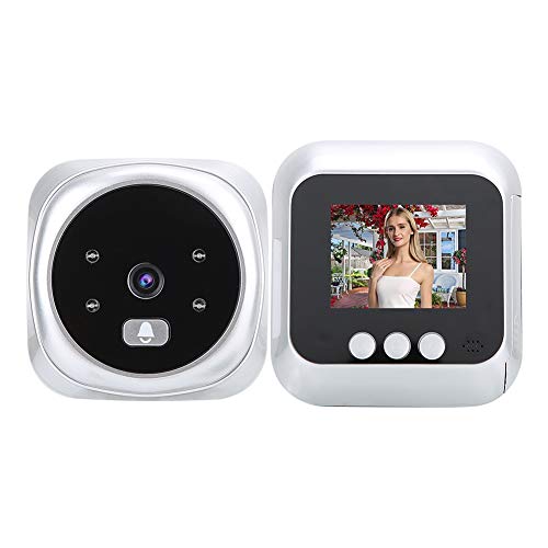Pomya Video Timbre, 2.4 Pulgadas TFT IR LED Smart Night Vision Seguridad Visor de Puerta Video Cámara electrónica para el hogar