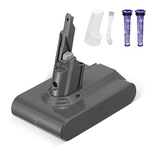 Powerextra Actualizado 21.6V 4000mAh Reempalzo Batería Compatible con Dyson V7 Animal Cordless Stick Vacuum V7 Motorhead Pro V7 Gatillo V7 Animal V7,2 Filtros y 1 Cepillo Powerextra Actualizado 21.6V 4000mAh Reempalzo Batería Compatible con Dyson V7 Animal Cordless Stick Vacuum V7 Motorhead Pro V7 Gatillo V7 Animal V7,2 Filtros y 1 Cepillo