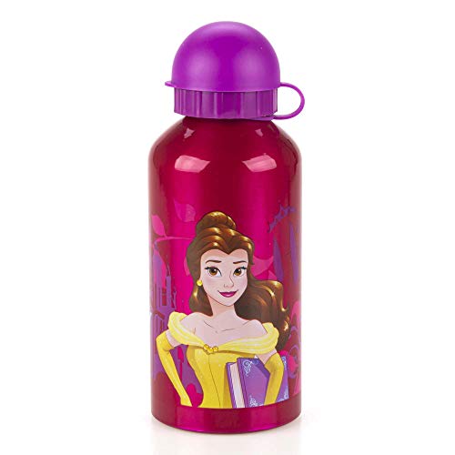 Princesa Aluminio Botella con Belle y Aurora Rosa Oscuro 500ml