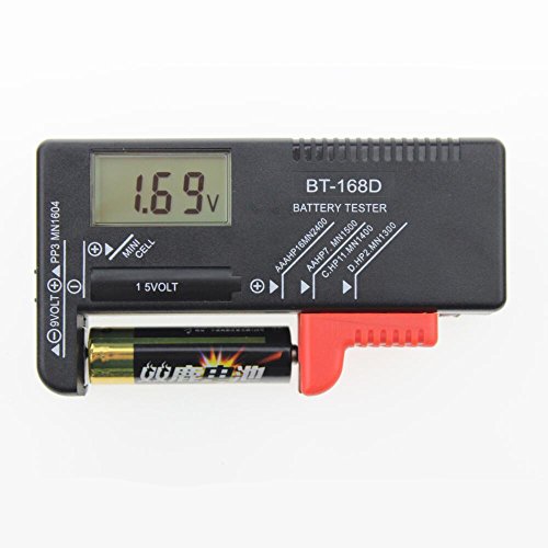 Probador de baterías Digital comprobador de batería para Pilas AAA C D 9V 1.5V Pilas de botón Tester medidor de energía Universal para Diferentes tamaños