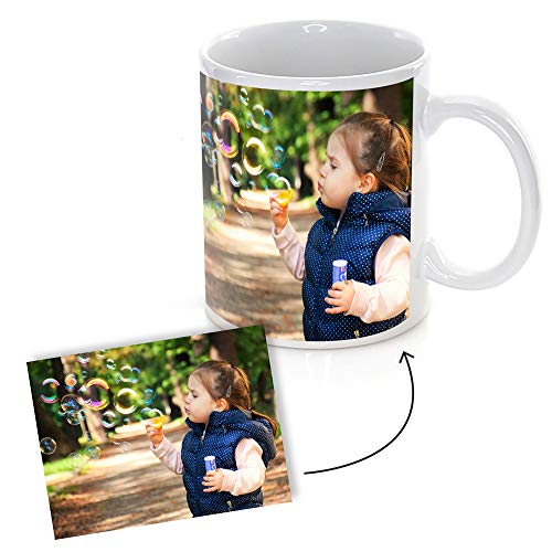 PROMO SHOP Taza Personalizada Infantil con Foto o Imagen Que desees (Personaliza tu Idea) · Tazas Personalizadas a Todo Color (360º Alrededor de la Taza) Originales · Taza Blanca Ceramica 35