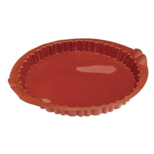 Pujadas P850.528 - Molde redondo para tartas con bordes acanalados, 28 cm de diámetro, 3 cm de altura