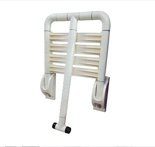 QiXian Baño Silla de Ducha Plegable, Seguridad el Anciano Piernas Taburete de Pared Cambio de Sus Zapatos Taburete Antiestático Apertura de Plata Acero Inoxidable Nylon Amarillo Blanco, White