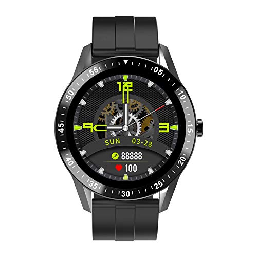Reloj Inteligente Deportivo para Hombre, Smartwatch para Hombre con Llamada Bluetooth, 1,28 " TFT, 22MM, Pulsómetro,Resistente al agua,Modo deportivo,Modo de Sueño,Cronómetro,Negro