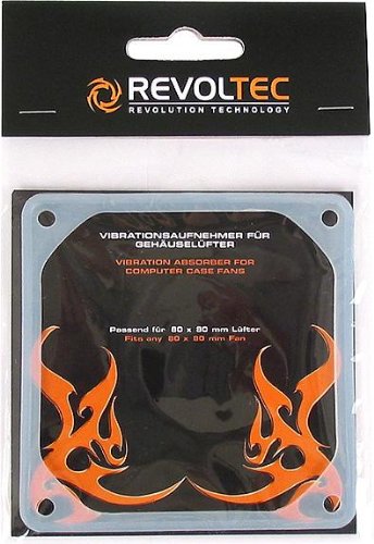 Revoltec Vibration aufnehmer para Ventilador de Caja – 80 x 80 mm
