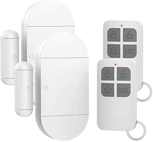 Shackcom 2pcs Alarma para Puertas y Ventanas con Control Remoto para casa con Sensor Magnético Inalámbrico para Sistema de Seguridad para el hogar - Antirrobo Detectores Sirenas con Pilas-130db Shackcom 2pcs Alarma para Puertas y Ventanas con Control Remoto para casa con Sensor Magnético Inalámbrico para Sistema de Seguridad para el hogar - Antirrobo Detectores Sirenas con Pilas-130db