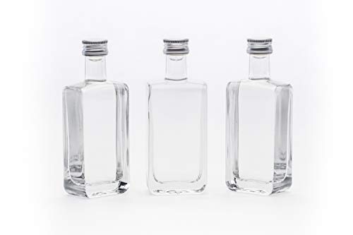 Slkfactory - Botellas de cristal vacías (24 unidades, 50 ml, tamaño pequeño)