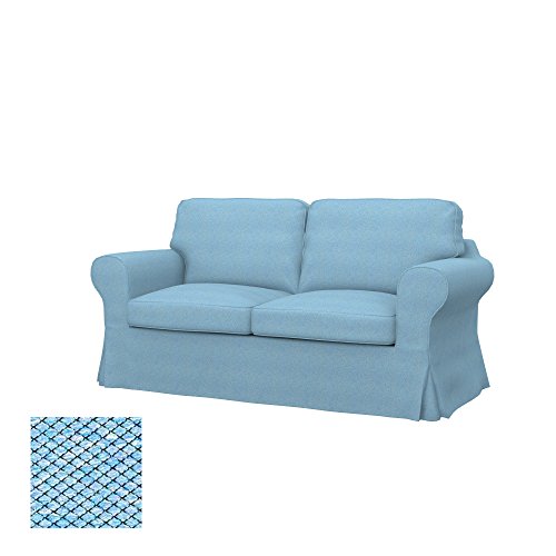 Soferia - IKEA EKTORP Funda para sofá de 2 plazas, Nordic Blue