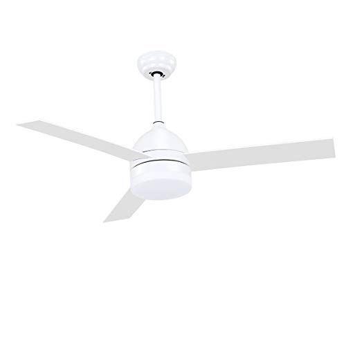 SOLLA 107CM Ventilador de Techo con Kit de Luz LED Control Remoto, 3 Cuchillas Modernas, 6 Velocidades, Motor Silencioso Reversible