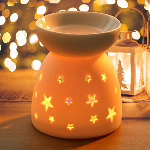 Sostenedores de la luz de la vela de cerámica fragancia lámpara de la noche esencia aceite quemador de incienso estufa de aromaterapia para la decoración casera(3#)