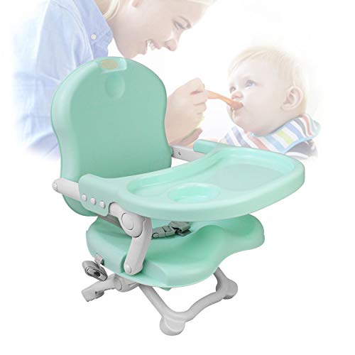 Sotech - Silla portátil para alimentación de bebés, Asiento elevador para bebé, Verde, Alto: 38/42/46/50 cm, Material: PP