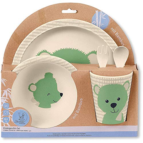 Sterntaler Vajilla infantil de bambú Baylee, 5 piezas, Dulce Motivoo de oso, Verde Sterntaler Vajilla infantil de bambú Baylee, 5 piezas, Dulce Motivoo de oso, Verde