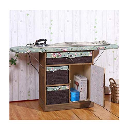 Tabla de Planchar Plegable Multifuncional Armario de Planchado de Madera Maciza Cesta de Almacenamiento de Múltiples Compartimentos Bandeja de Hierro de Acero Inoxidable Mesa de Planchar con Base Re Tabla de Planchar Plegable Multifuncional Armario de Planchado de Madera Maciza Cesta de Almacenamiento de Múltiples Compartimentos Bandeja de Hierro de Acero Inoxidable Mesa de Planchar con Base Re