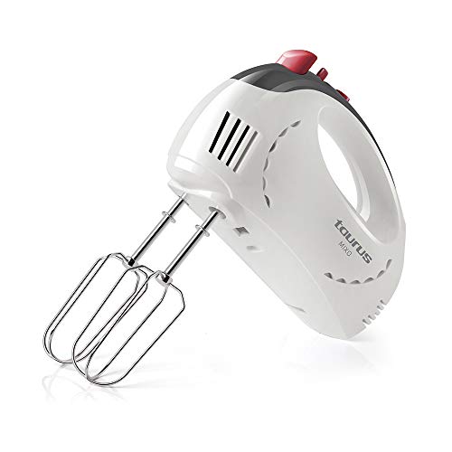 Taurus HM300/WH Batidora amasadora, 5 velocidades, función Turbo, Acier inoxydable 18/8, Multicolor Taurus HM300/WH Batidora amasadora, 5 velocidades, función Turbo, Acier inoxydable 18/8, Multicolor