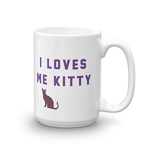 Taza blanca Will & Grace I Loves Me Kitty - 11 oz. - Taza de café oficial