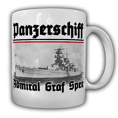 Taza con diseño de barco de la película de la marca Panzerschiff Admiral Graf Spee Boot, Río de la Plata Montevideo Uruguay Marine de Alemania #20576
