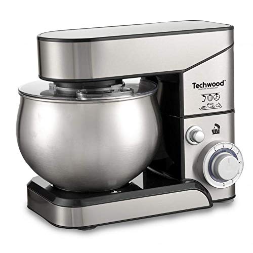 Techwood TRO-1050 - Robot de repostería multifunción con cuenco de acero (5 L, 1000 W, acero inoxidable)