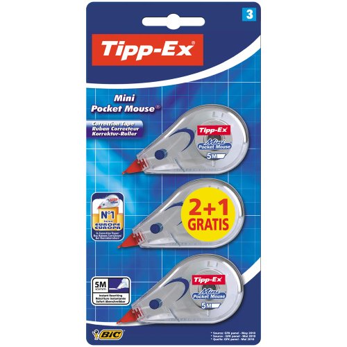 TIPP-EX 8983742 corrección de películo/cinta - cintas correctoras (Color blanco, Ampolla)