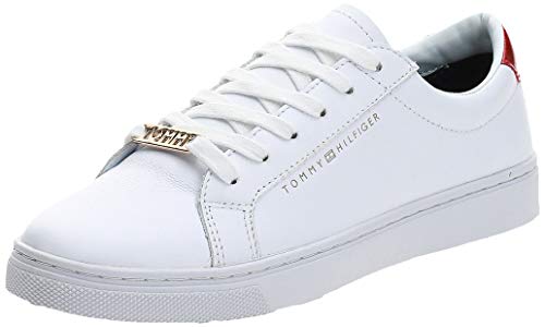 Tommy Hilfiger Essential Sneaker, Zapatillas Mujer, Blanco (RWB 020), 41 EU
