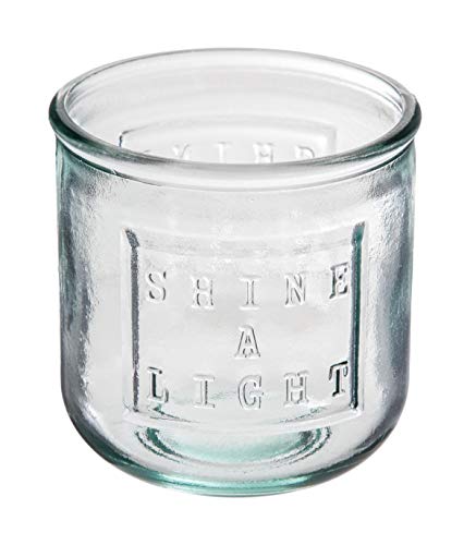 Transparente vidrio reciclado tealight D9XH9