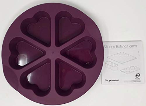 Tupper Tupperware - Molde de silicona para magdalenas con forma de corazón, color lila