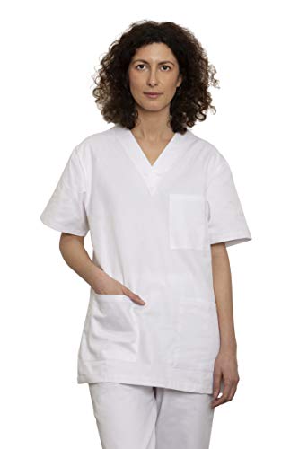 Uniforme Sanitario Pijama Conjunto Casaca Y Pantalón Unisex Hombre Y Mujer | Uniforme Hospitalario 100% Algodón Sanforizado | para Médicos, Enfermeros, Personal Sanitario, Veterinarios, Esteticistas