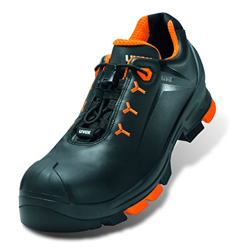 Uvex BuvexPS3-TWO BP 48 - Zapato de Seguridad Tipo S3, Color Negro/Naranja, Talla 48, 5 Unidades
