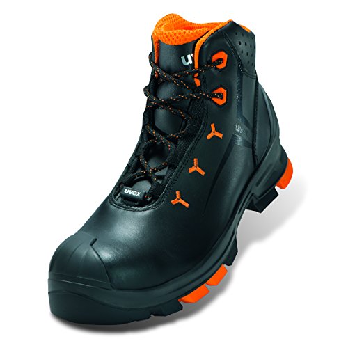 Uvex BuvexTS3-TWO BP 50 - Zapato de seguridad tipo S3, color negro/naranja, talla 50, 5 unidades