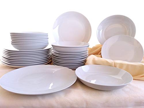 Vajilla Moby - Vajilla Porcelana 18 Piezas 6 Servicios Blanca