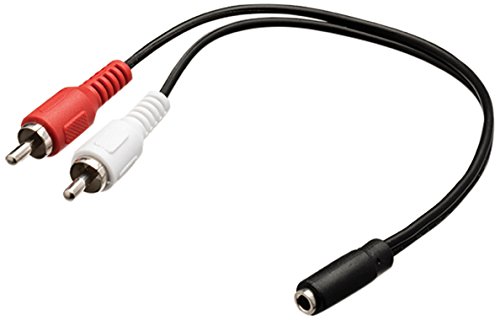 Valueline VLAB22255B02 Adaptador de Cable 2 x RCA 3.5mm Negro, Rojo, Blanco - Adaptador para Cable (2 x RCA, 3.5mm, Macho/Hembra, 0,2 m, Negro, Rojo, Blanco)