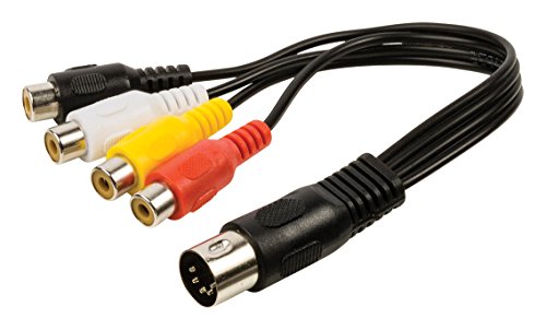 Valueline VLAP20450B02 adaptador de cable 5-pin DIN 4 x RCA Negro, Rojo, Blanco, Amarillo - Adaptador para cable (5-pin DIN, 4 x RCA, Macho/Hembra, 0,2 m, Negro, Rojo, Blanco, Amarillo)