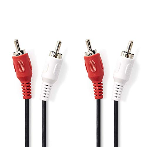 Valueline VLAP24200B50 5m 2 x RCA 2 x RCA Negro, Rojo, Color blanco cable de audio - Cables de audio (2 x RCA, Macho, 2 x RCA, Macho, 5 m, Negro, Rojo, Blanco)