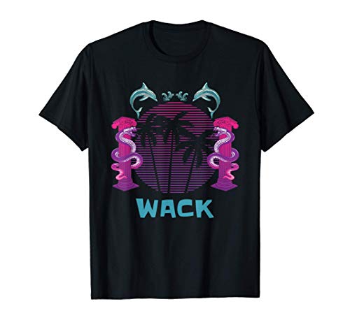 Vaporwave Synthwave Wack Dolphin Snake Camiseta