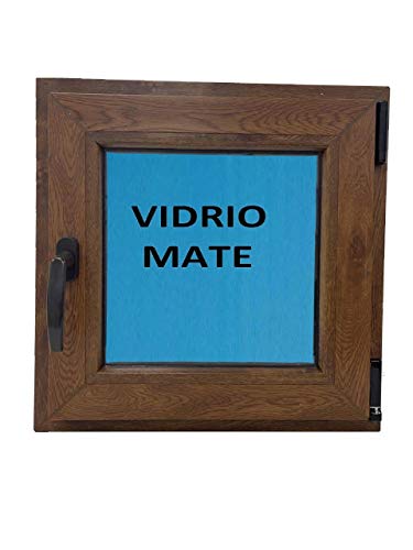 Ventana PVC 500x500 color madera (Roble Dorado) Oscilobatiente Derecha Climalit Mate Carglass