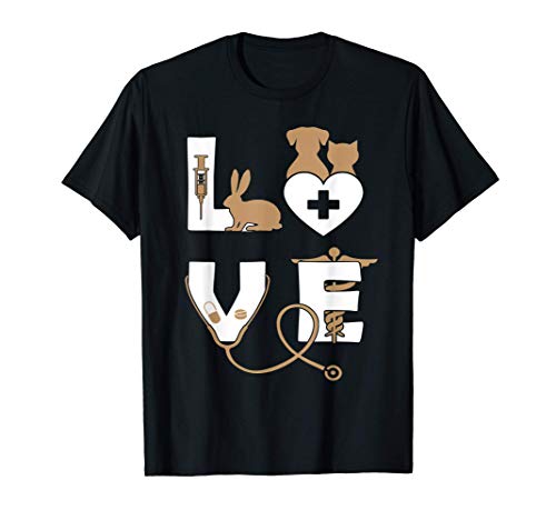 Vet Tech Love Animal Veterinarian Technician Camiseta