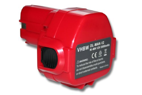 vhbw Batería reemplaza Makita PA12 para herramientas eléctricas (3000mAh NiMH 12V)